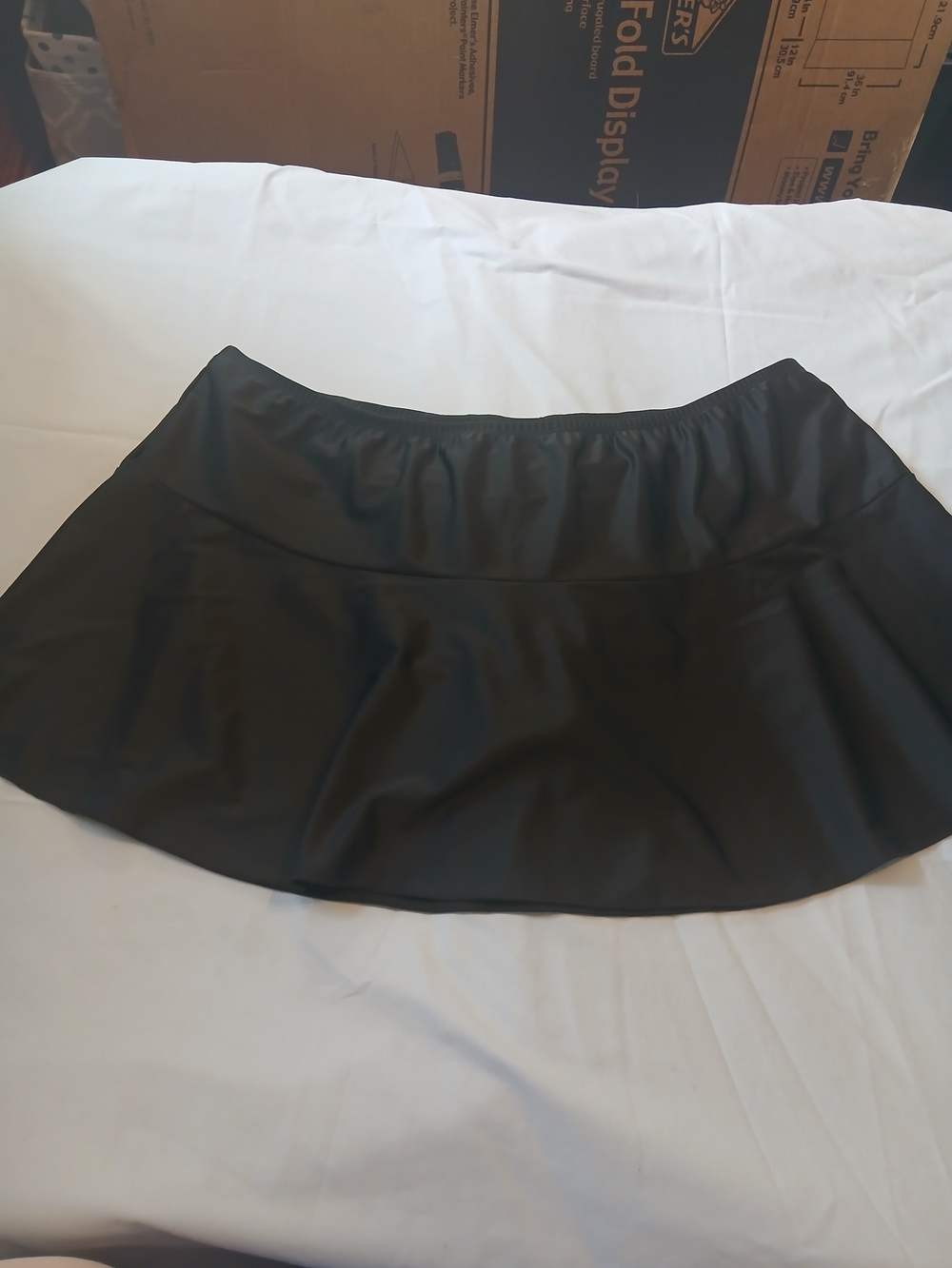 Time and Tru Black  Swim Skort